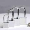 304 Rostfritt Stål Dörrlås Hänglås Silver Kraftig Solid Lås med 4 Nycklar Stöldskydd Rostskydd Gatlås