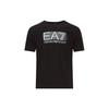 EA7 Logo Pattern Crew Neck Pullover Short Sleeve T-Shirt Men Tops Black 6LPT81-PJM9Z-0200