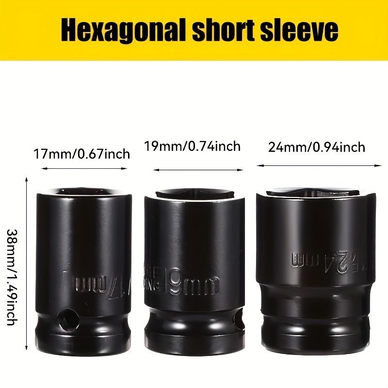 3pcs Set Auto Repair Tools Deep Air Impact Socket For Torque Wrench Ratchet Socket Wrench Magic Handle Multifunctional Handheld