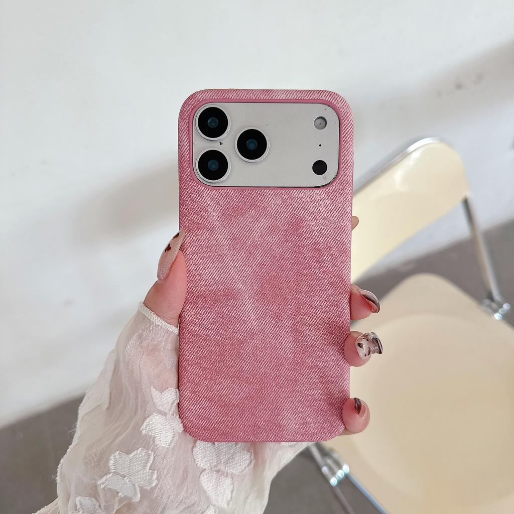 iPhone 17 Air 16 15 14 13 12 11 Pro Max Plus İçin Kovboy Desenli PU Deri Çerçevesiz İnce Kılıf Buzlu Darbeye Dayanıklı Sert Kapak