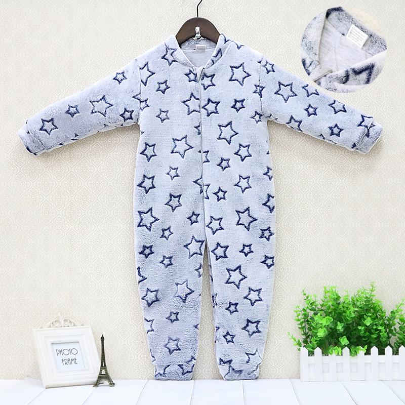 Barn 2 til 5 år Ett stykke Langermet Romper Glidelås Kalde klær Småbarnsklær Varm vinter Barn Barnetøy Gutter Jente Baby Nyfødt Pyjamas