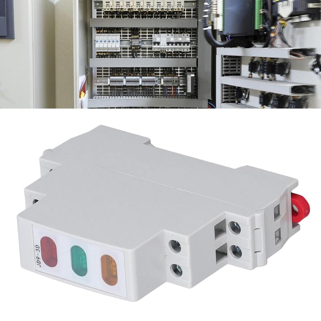 DIN Ray Indicator Light Red Yellow Green For Magnetic Starter Contactor LED Indicator Lamp Multifunctional DIN Rail Adjustable Delay Relay Timer AC