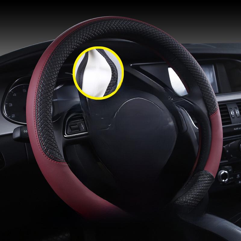 X686 Eco-Friendly Odorless Embossed Leather Steering Wheel Cover