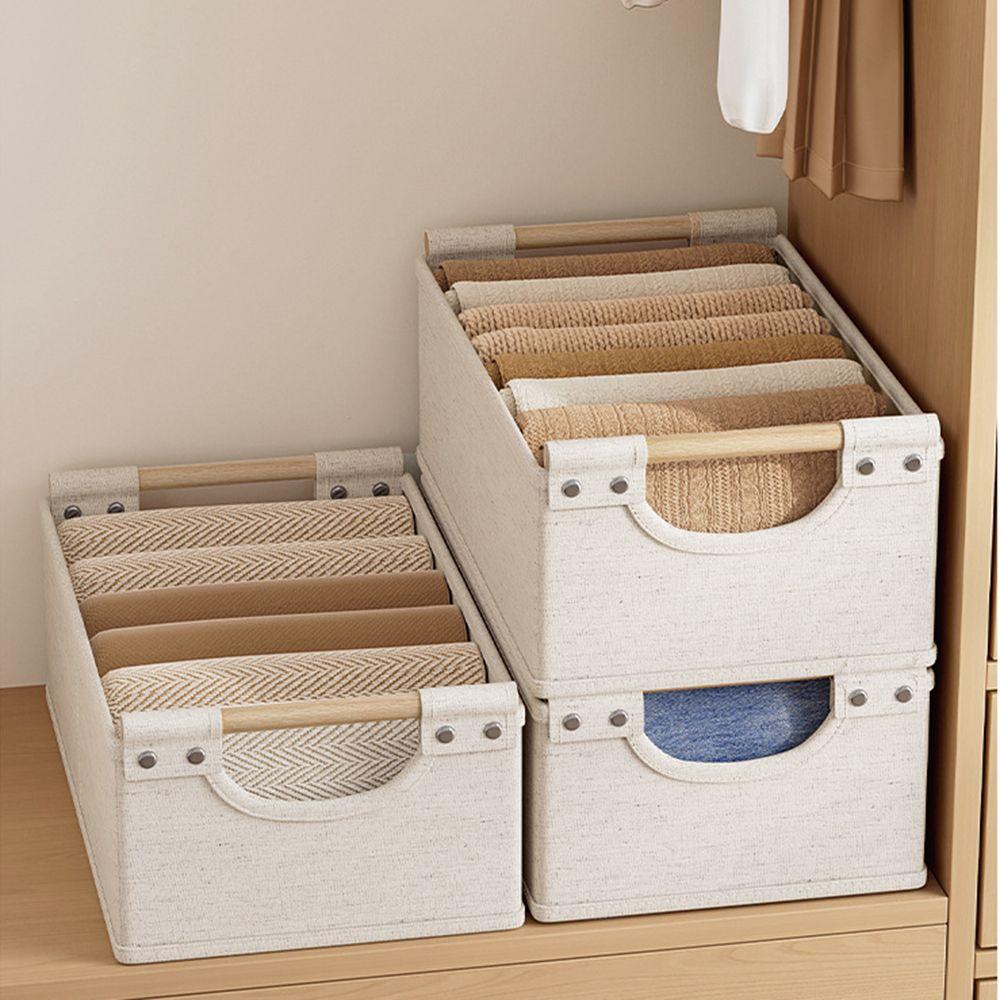 Foldable Clothes Storage Box Stackable Closet Storage Container  Wardrobe