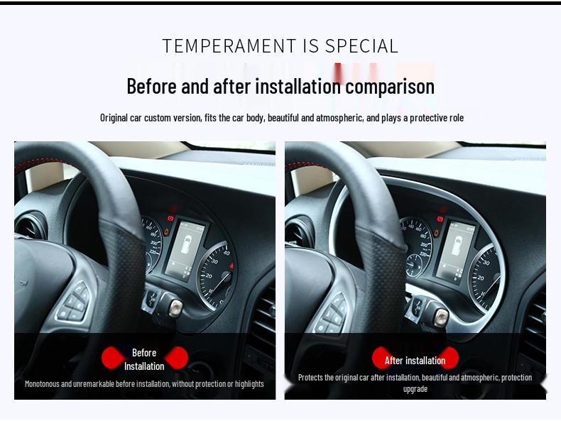 VITO Dashboard Decorative Frame: ABS Electroplated Interior Strip for Instrument Panel Modification.