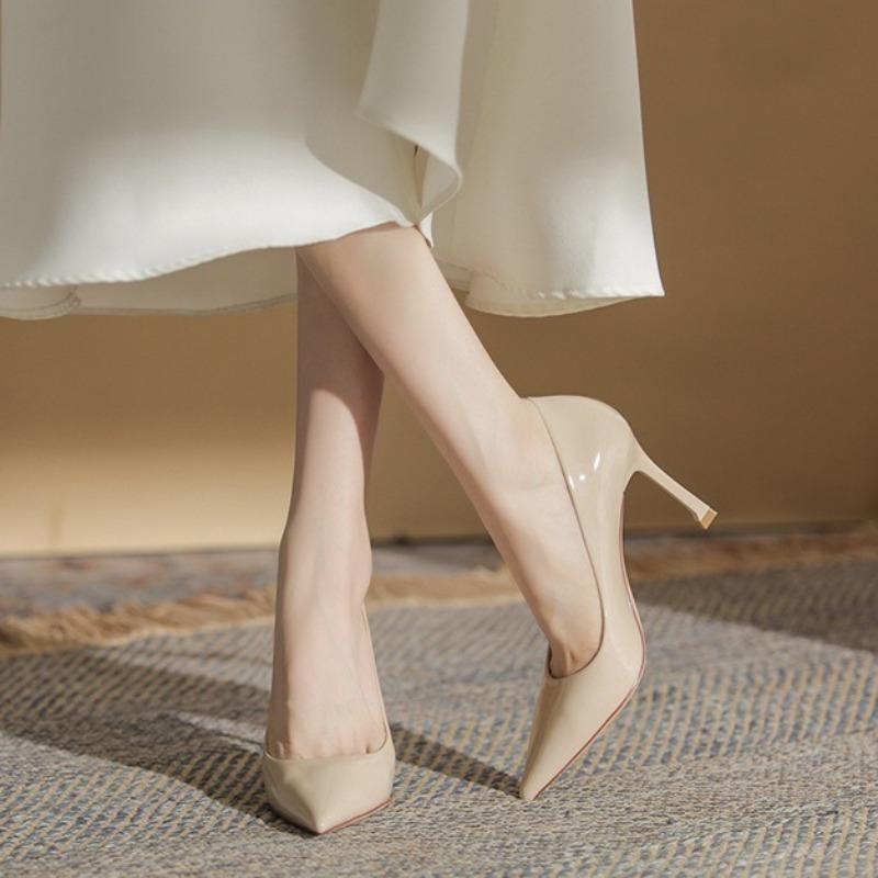 fashion Shoes Pointed Toe Red Women Pumps Patent Leather High Heels Occupational Office Shoes Stiletto Female Heels Shoes
