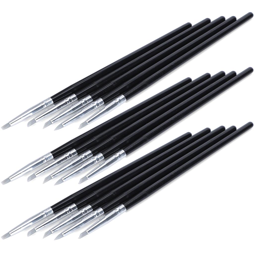 3 Set Pottery Clay Sculpture Paint Brush Watercolor Paint Silicone Pen Different Size