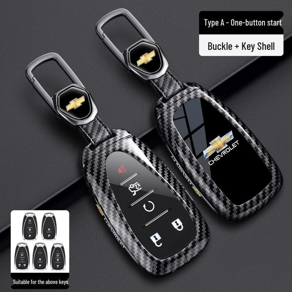Chevrolet Schlüsselabdeckung für Cruze, Cavalier, Malibu XL, Equinox, Trax (Kohlefaser)