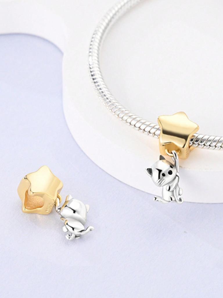 Charms Plata Lion Dance Panda Puppy Beads Charm Copper Plated Fit Charms Original Bracelet For Jewelry Making Diy Charm