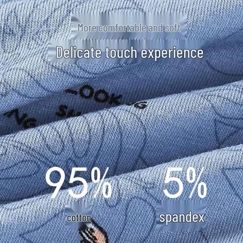 Yalu 10A Antibacterial Men's Pure Cotton Boxer Briefs 4-Pack