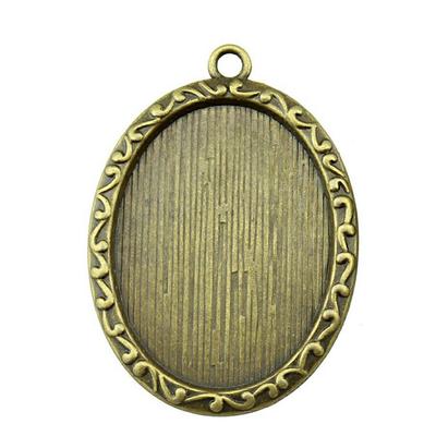 Accessories Parts Oval Glass Cabochon Base Setting Tray Bezel Fit 30x40mm Minimalist Jewelry Components SA038