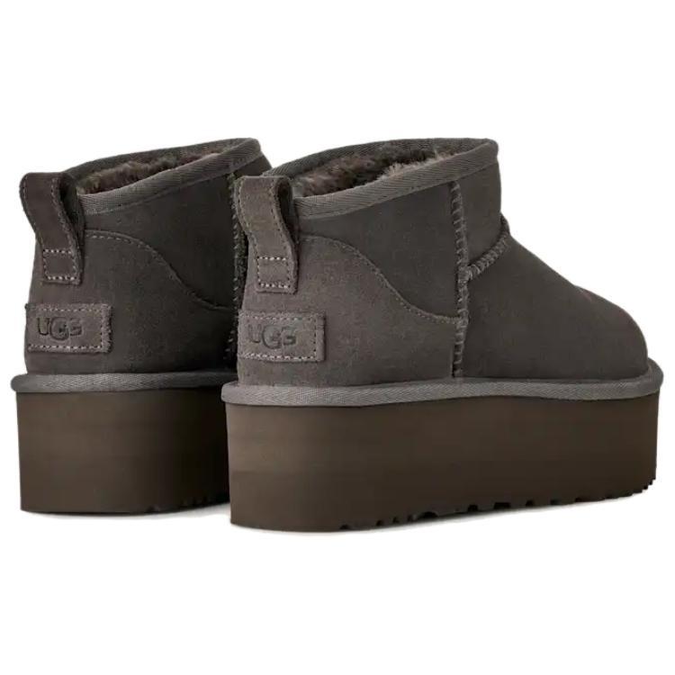 (WMNS) UGG Classic Ultra Mini Platform Boots 'Charcoal Grey' Women's 1135092-CHRC