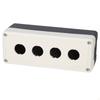 Control box for 4 buttons/lamps - empty, black and gray T0-PY4BOS