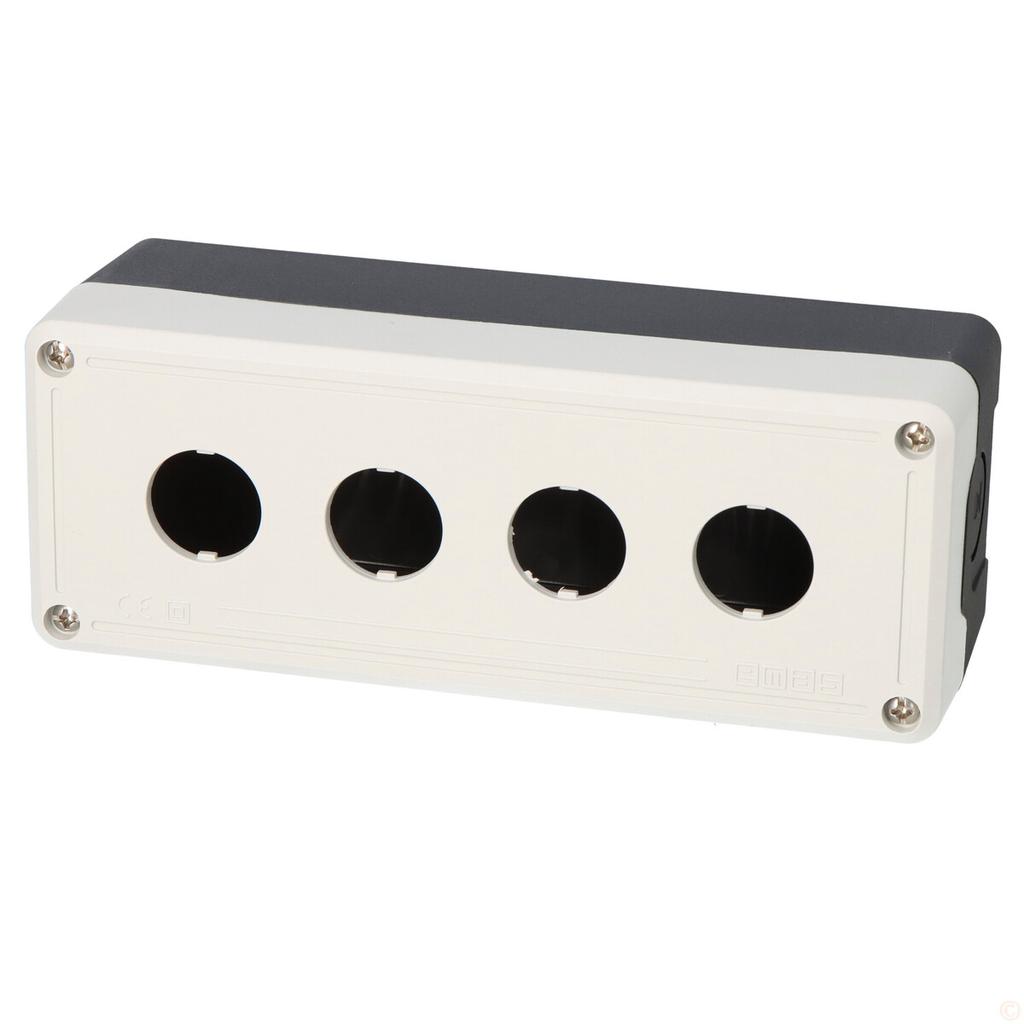 Control box for 4 buttons/lamps - empty, black and gray T0-PY4BOS