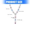Trendy Geometric Shape Zircon Clavicle Chain Necklace With Hip Hop And Cool Style Design For Daily Parties