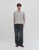WORK ON BODY OFF Cool Bamboo Semi-Overfit Cable Collar Short Sleeve Knit [Gray]