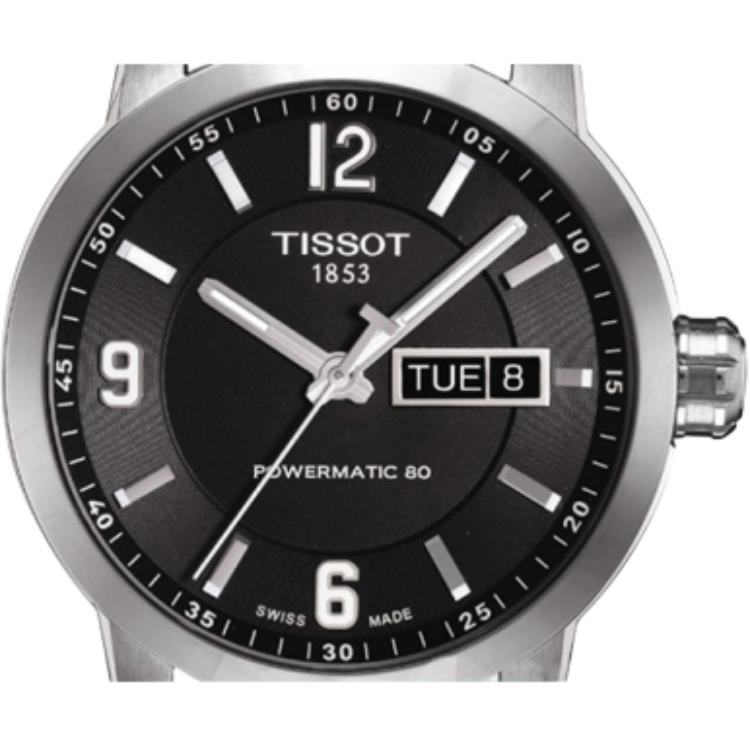 TISSOT 200 Automatic Mechanical Movement 200m Waterproof Men's Watch 39mm Black Dial Stainless Steel Case T055.430.16.057.00