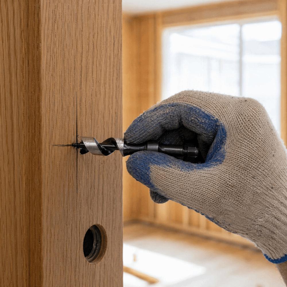 High Torsional Force Shank Ball Deadbolt Hole Saw Cemented Carbide Hole Saw For Wood Door