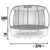 Profiled Garden Trampoline 12Ft/374Cm With Internal Net Neo-Sport