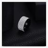 12MM Men's Titanium Steel Fashion Ring with Embedded Diamonds - Versatile Design, 8 Rows of Diamonds