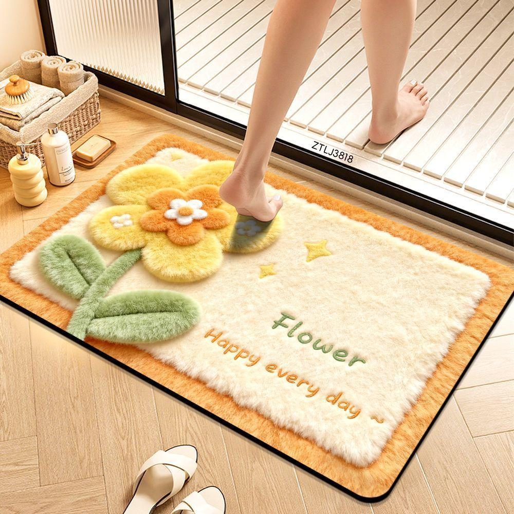 Diatomaceous earth bathroom mat, absorbent mat, quick-drying, non-slip mat for bathroom/toilet entrance, toilet/bathroom mat