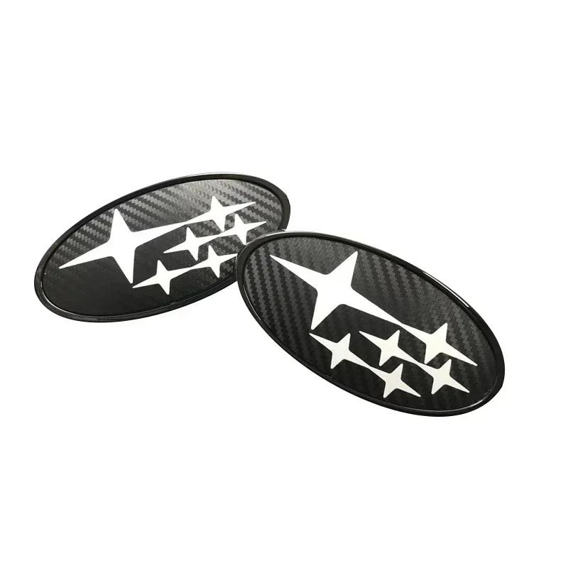 2pcs Acrylic Car Front Emblem Sticker Rear Trunk Badge Styling for Subaru XV Outback Impreza BRZ WRX STI Legacy Accessories Y11