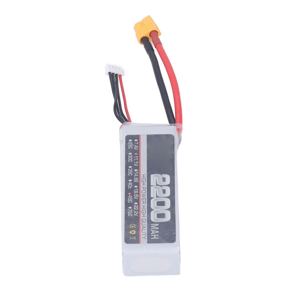 High Rate Lithium Battery Professional 11.1V 3S 2200mAh 45C RC Lipo Battery for RC Drone Parts XT60