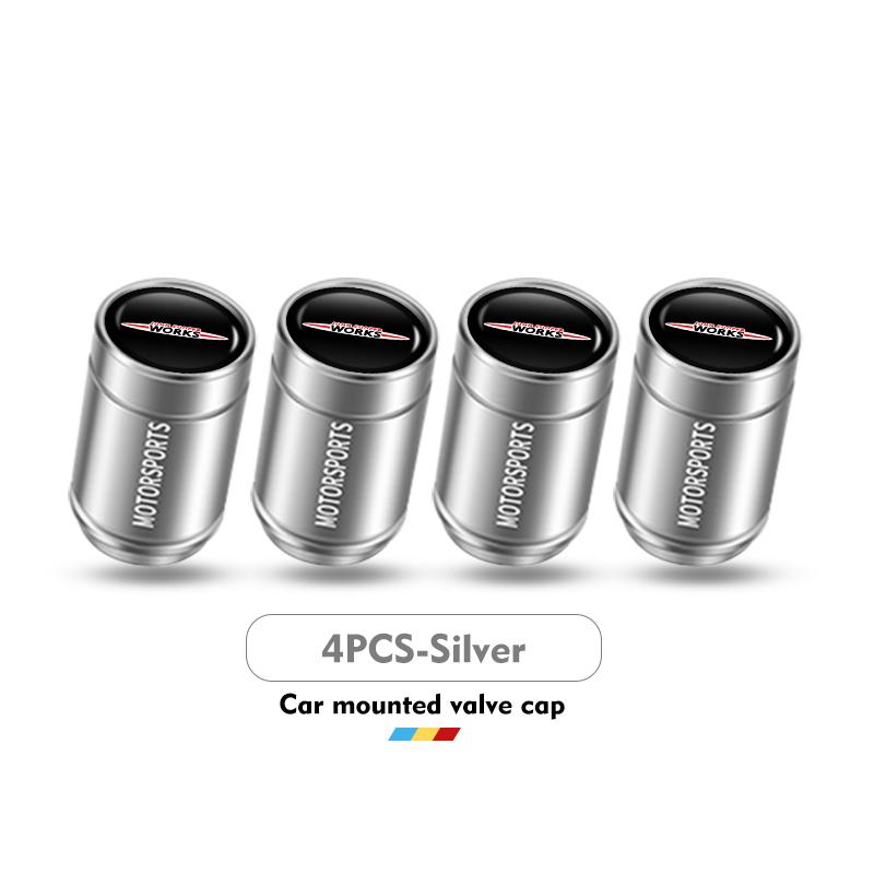 

4pcs Car Logo Tire Valve Cover Alloy Wheel Tyre Stem Dust Cap For MINI R56 F54 F57 R70 JCW F60 F55 John Cooper Works