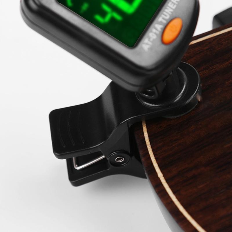 Portable Guitar Clip‑on Tuner Violin Ukulele Tuner Universals Digital Electronic Tuner Guitar Accessory Enduring