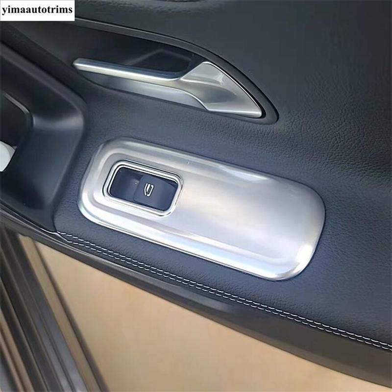 Car Inner Door Armrest Window Lift Button Control Panel Cover Trim Metal Accessories For Benz A Class W177 A200 A220  - 2024