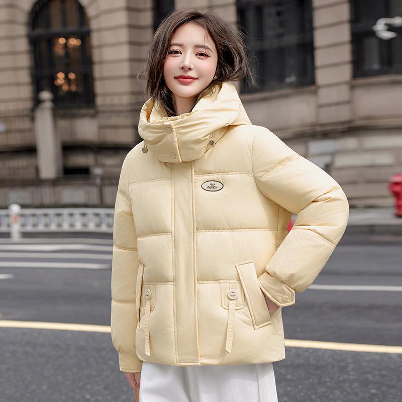 Women's Winter 2025 Simple Commute Short Down Jacket - Youth Loose Fit, Thickened Cotton-Padded Coat.