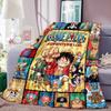 One Piece Anime Print Blanket Warm Comfortable Flannel Blanket for Bedrooms, Sofas, Beds, Chairs, Picnics, Travel -LXR39