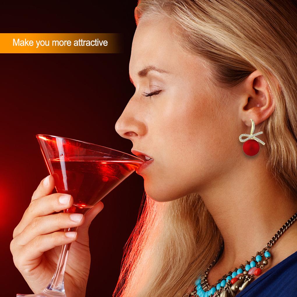 1 Pair Alloy Earring Ear Pendent Xmas Gift Attractive Multipurpose DIY Prop Zircon Decorative Festival Accessories