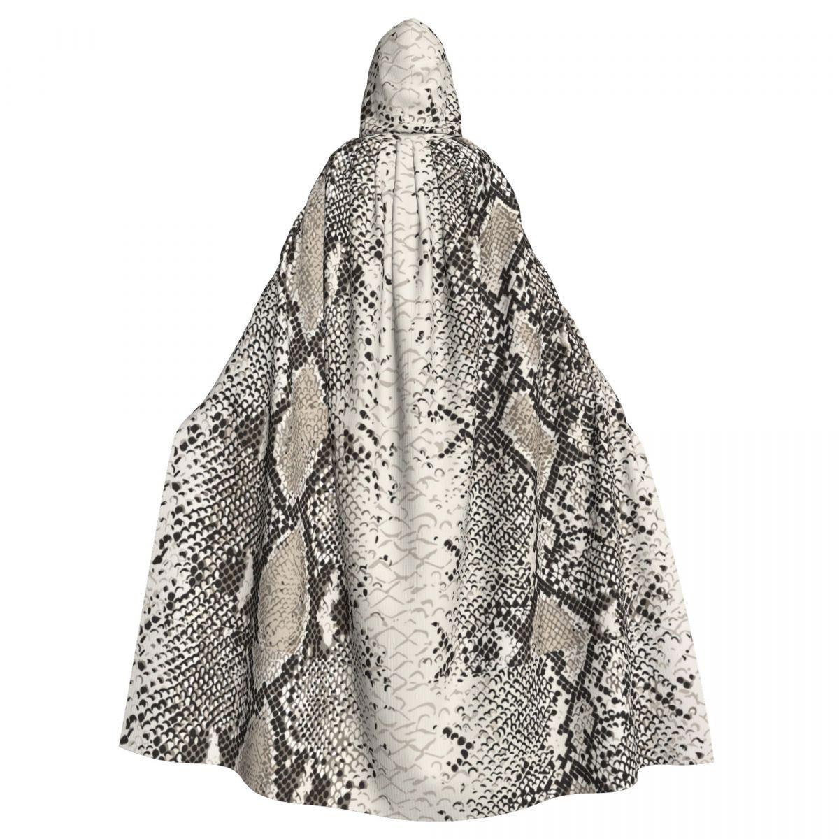 

Adult Cloak Cape Hooded Vintage Snake Skin Medieval Costume Witch Wicca Vampire Carnival Party One Size