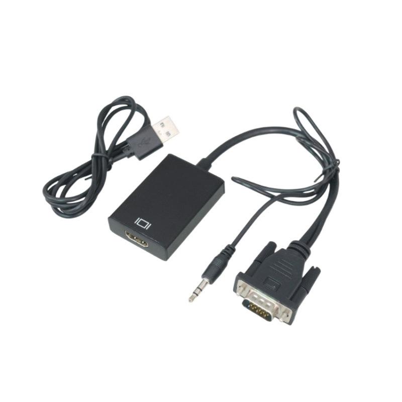 VGA to HDMI Converter Cable with Audio - VGA Male to HDMI Female for PC to TV Connection