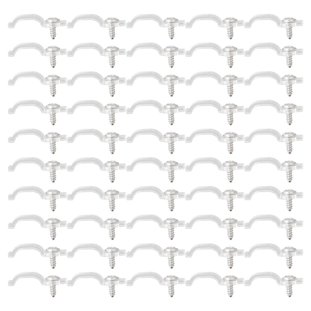 50/100 10mm/0.4in Mounting Bracket Clip Is Used For One Side Fixing Clip Of 5050 LED Strip Light Bar For RGB Led Strip Light