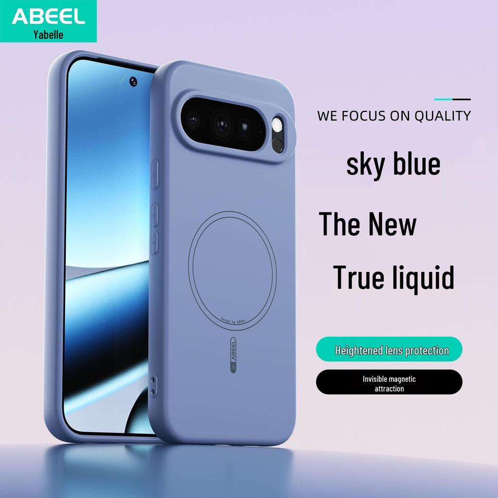 Compatible with Google Pixel 10 Pro XL, Magnetic Silicone Case, Drop-proof Cover for Men & Women, fits Pixel 9A.