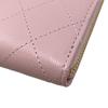 Used Chanel Card Case Coin Case L-Zip Compact Wallet AP4921 Matelasse Coco Mark Pink CHANEL