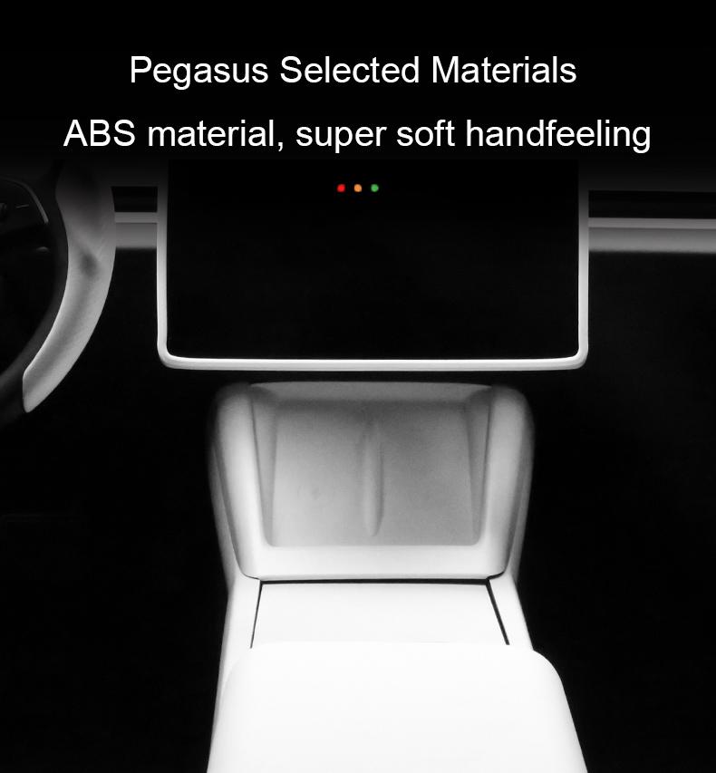 For Tesla Model Y Juniper 2025 Car Wireless Charging Silicone Pad Screen Protective Cover Center Panel Stickers Protection Frame