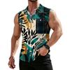 Men's Workwear Lapel Button-Down Vest Shirt - Lightweight Sleeveless Top
