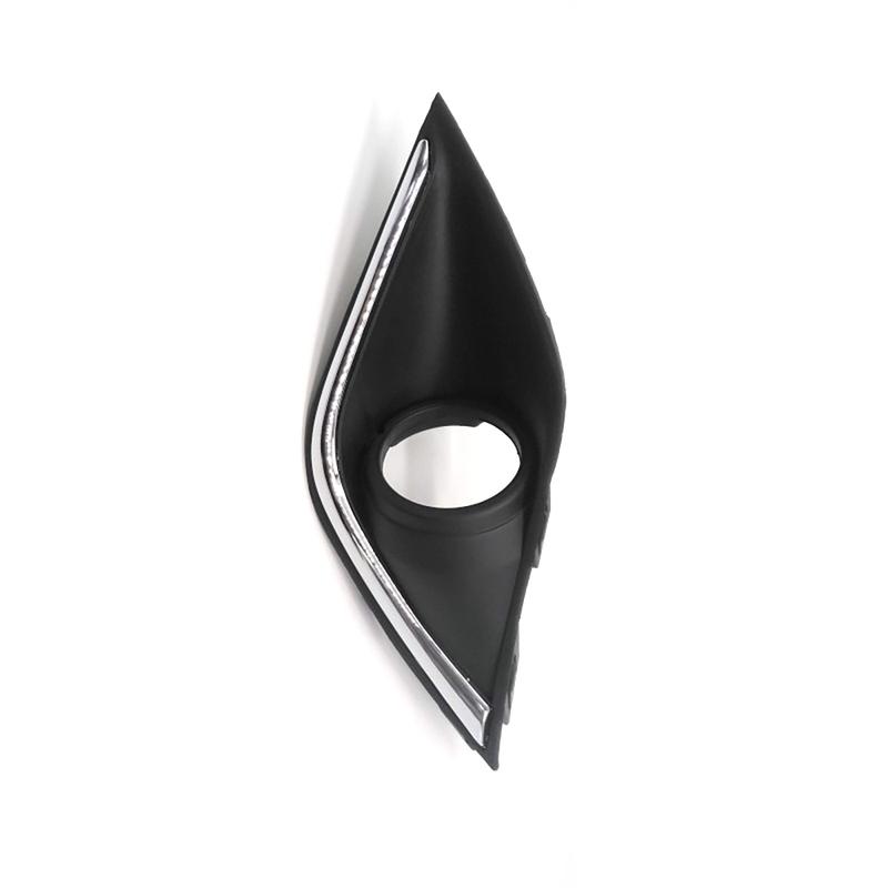 For Mitsubishi Outlander 2016-2021 Left Right Front Bumper Fog Light Bezel Cover Frame Shell with Chrome Trim 6400G482 6400G481