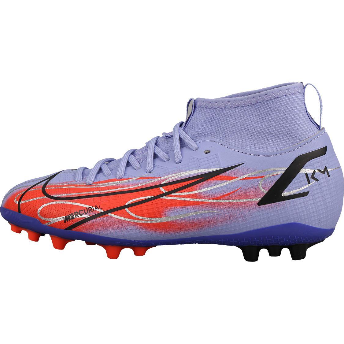 

Nike Mercurial Superfly 8 Academy KM AG Breathable Supportive Mid-Top Kids Soccer Shoes Kids Soccer Shoes Purple Orange DB2675-506 35