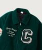 Champion C Logo Award Varsity Jacket Dark Green