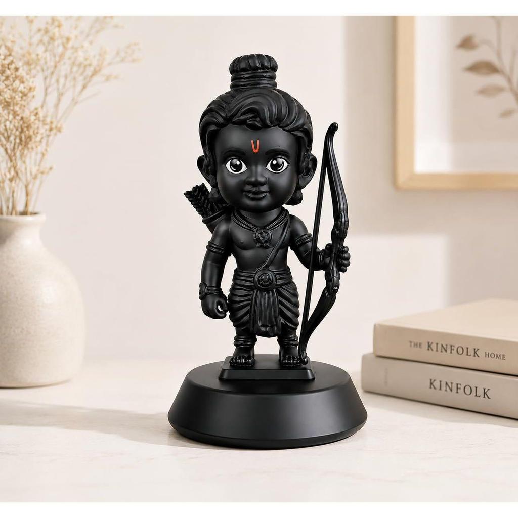 Ayodhya Lord Shree Ram Lalla Ji Idol | Dhanush Teer Kaman Figurine for Car Dashboard