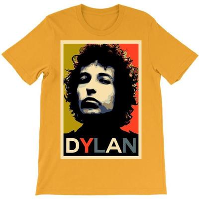 Bob Dylan Name Short SLeeve Cotton Shirt  Gold All Size Tee Shirt ND255 Unisex T-Shirt