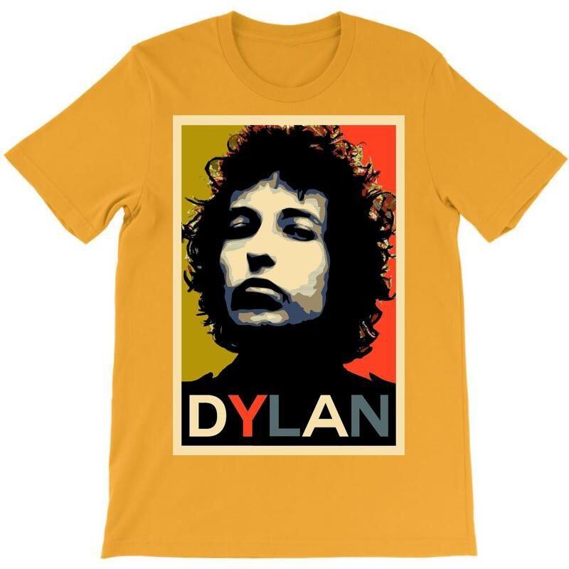 

Bob Dylan Name Short SLeeve Cotton Shirt Gold All size Tee Shirt ND255 Unisex T-Shirt XXXXL
