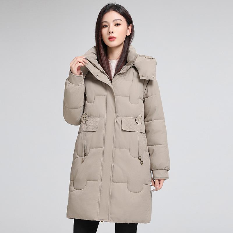 

Women s Mid-length Winter Loose Cotton Jacket M