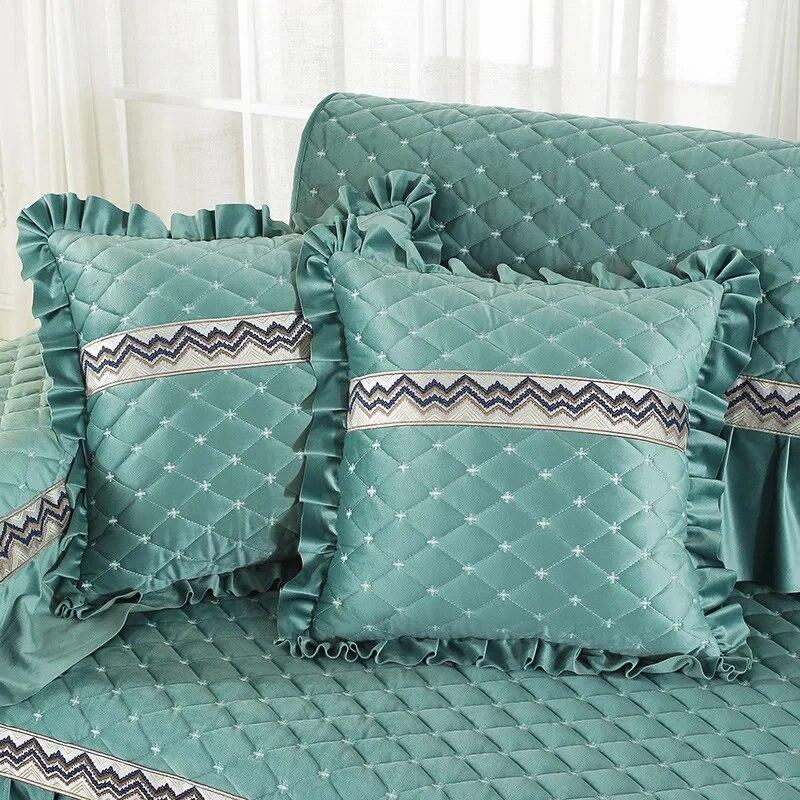 Plush Sofa Covers Four Seasons Sofa Towel Fabric Seat Cushion Backrest Towel Simple Modern Couch Cover Non-slip Sofa Bed Cover