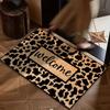 Rustic Cow Print Welcome Door Mat Outdoor Waterproof Loop Pile Entrance Floor Mat Anti-Slip Dirt Trapper Welcome Rug
