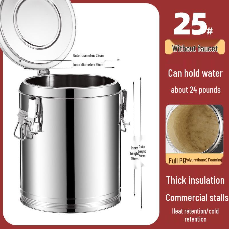 304 Stainless Steel Insulated Multi-Purpose Bucket for Beverages and Food